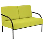 SPA 2 černý lak, koženka AN 079 - koženka citrónově zelená